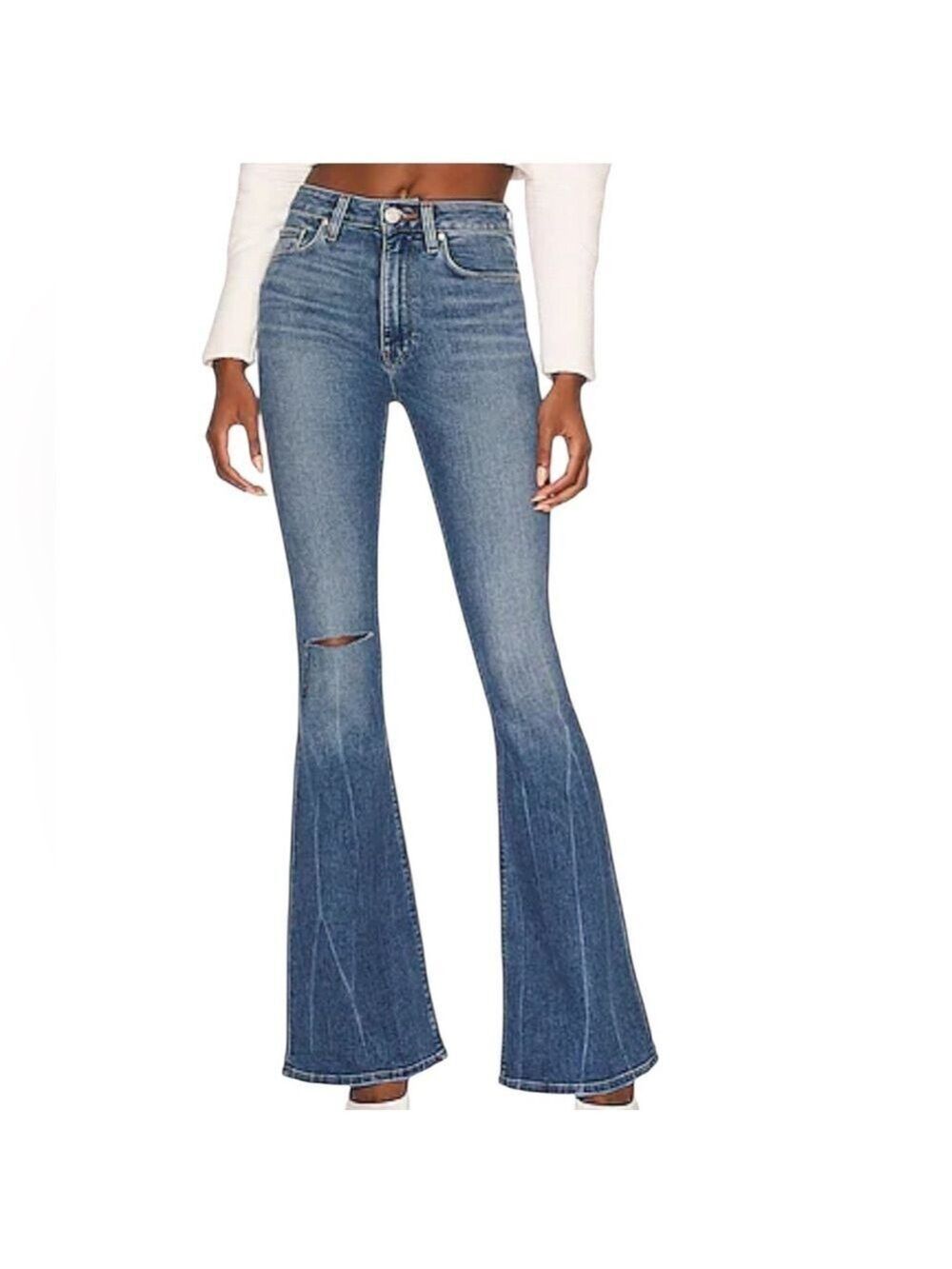 Hudson Holly High Rise Flare Jeans in Gravity Size 30